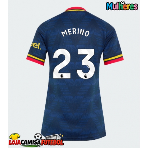 Camisa de Futebol Arsenal Mikel Merino #23 Equipamento Secundário Mulheres 2026-27 Manga Curta